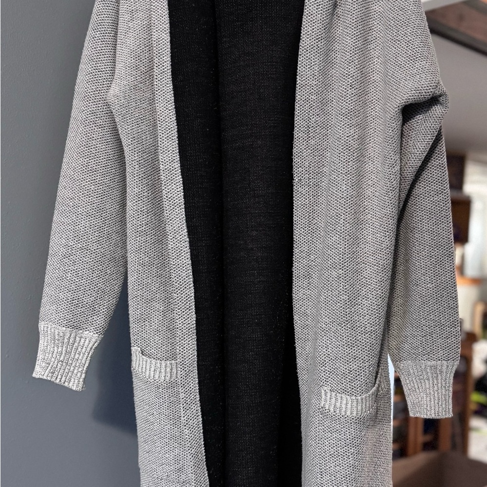 Light Gray Cardigan Sweater Comfortable Casual